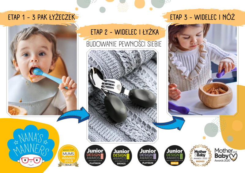 Zestaw 3 łyżeczek Etap 1 Mono Nana's Manners