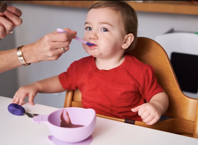 Miska silikonowa z przyssawką i uchwytem Grey Nana's Manners