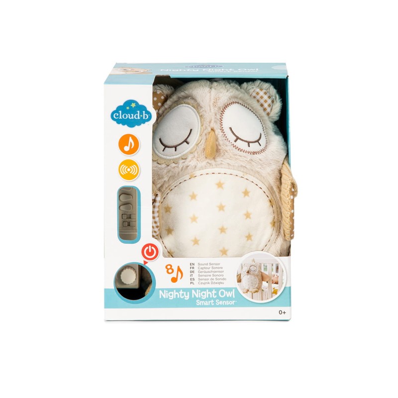 Szumiąca Sowa z czujnikiem dźwięku i pozytywką Nighty Owl Cloud B