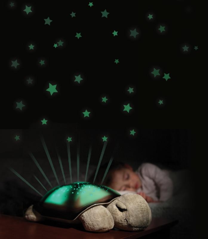 Lampka nocna z projekcją świetlną Żółw brązowy Twilight Turtle Classic Mocha Cloud B