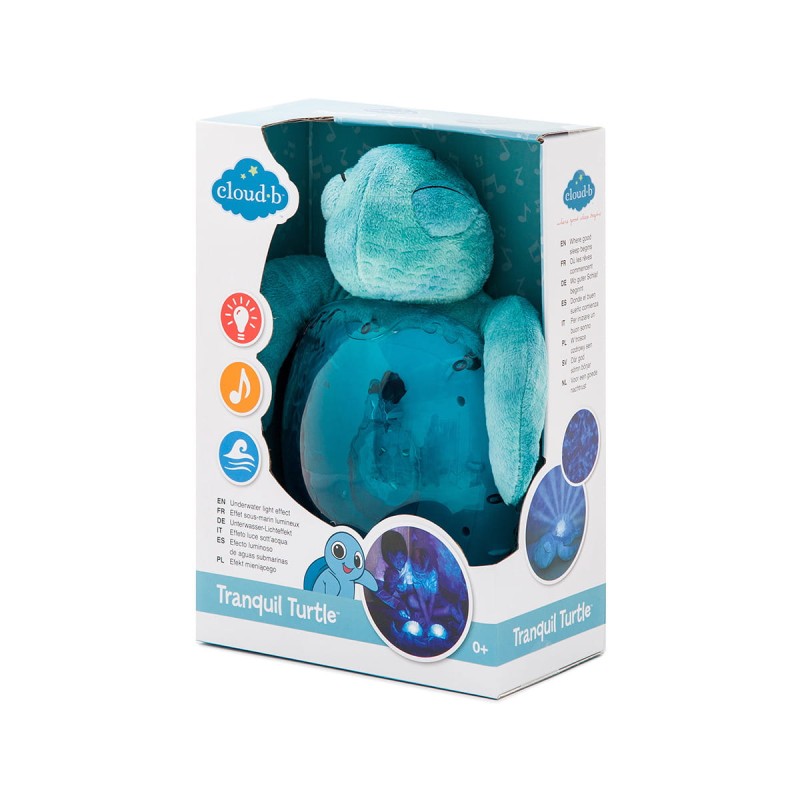 Lampka nocna z projekcją świetlną Żółw podwodny niebieski Tranquil Turtle Aqua Cloud B
