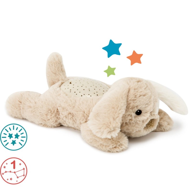 Lampka z projekcją świetlną i grzechotką Piesek Dream Buddies Patch the Puppy Cloud B