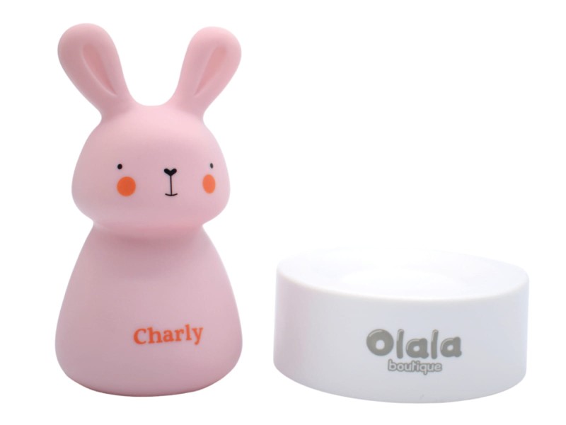Lampka nocna LED Króliczek Charly różowy Olala