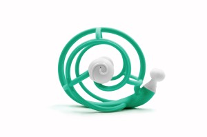 Gryzak z Grzechotką Ślimak Deluxe Blue Mombella