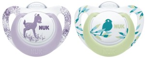 Smoczek NUK Genius Color silikonowy 0-6m Girl 2-pak