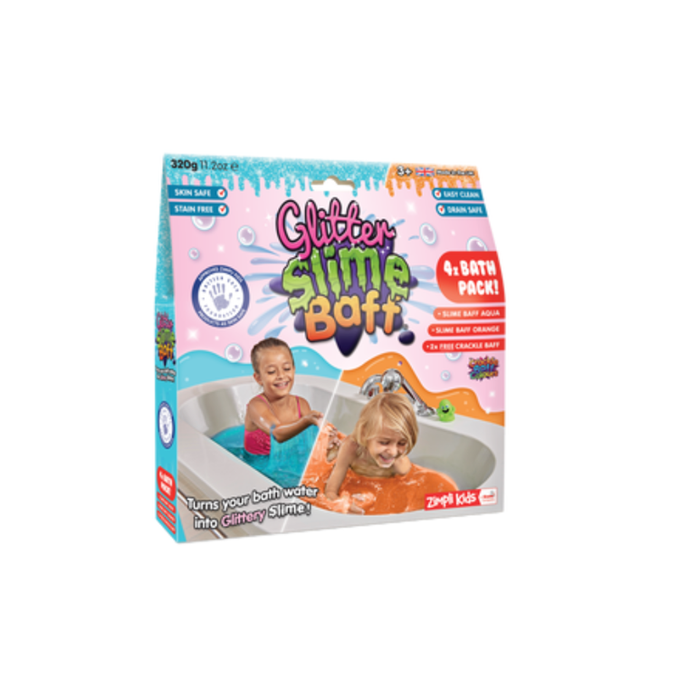 Zestaw do robienia glutów Slime Baff Glitter pomarańczowy i błękitny 4 użycia 3+ Zimpli Kids