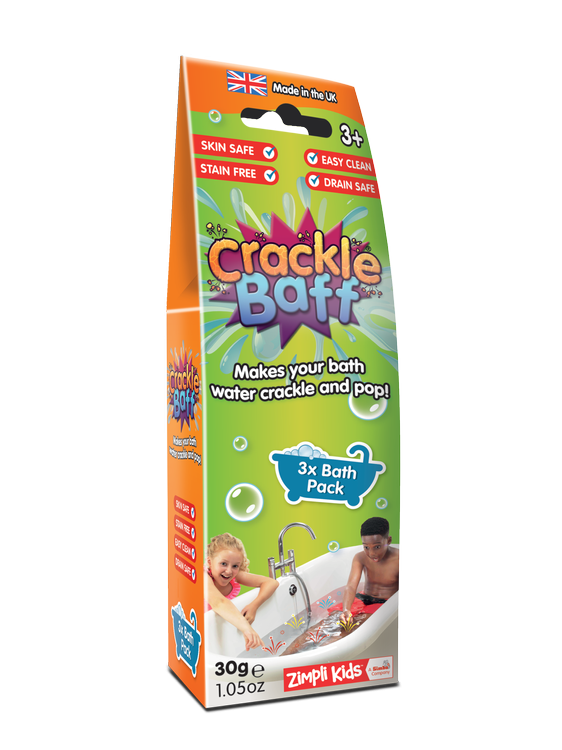 Strzelający proszek do kąpieli Crackle Baff Colours 3 użycia 3 kolory 3+ Zimpli Kids