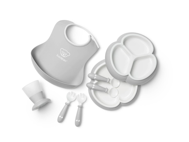 BABYBJORN - Zestaw obiadowy Dinnerware 8 szt. - Grey