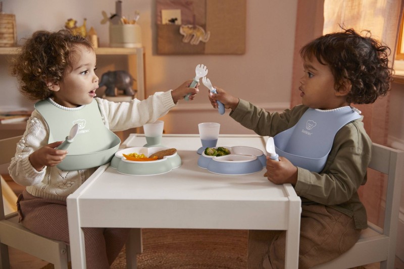 BABYBJORN - Zestaw obiadowy Dinnerware 8 szt. - Powder Green