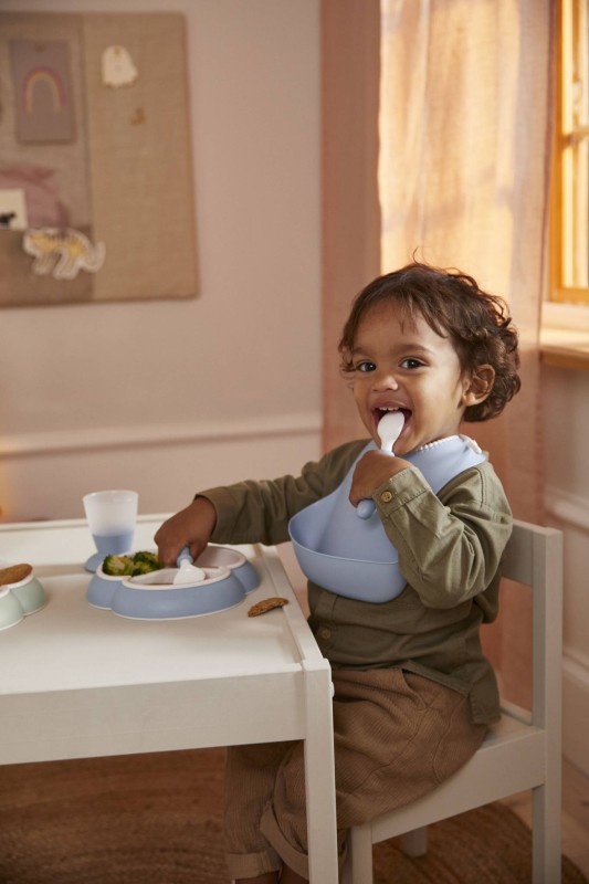 BABYBJORN - Zestaw obiadowy Dinnerware 8 szt. - Powder Blue