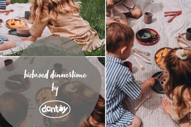 Kubek niekapek TINY BIObased 2 szt Mocca/ Olive Dantoy