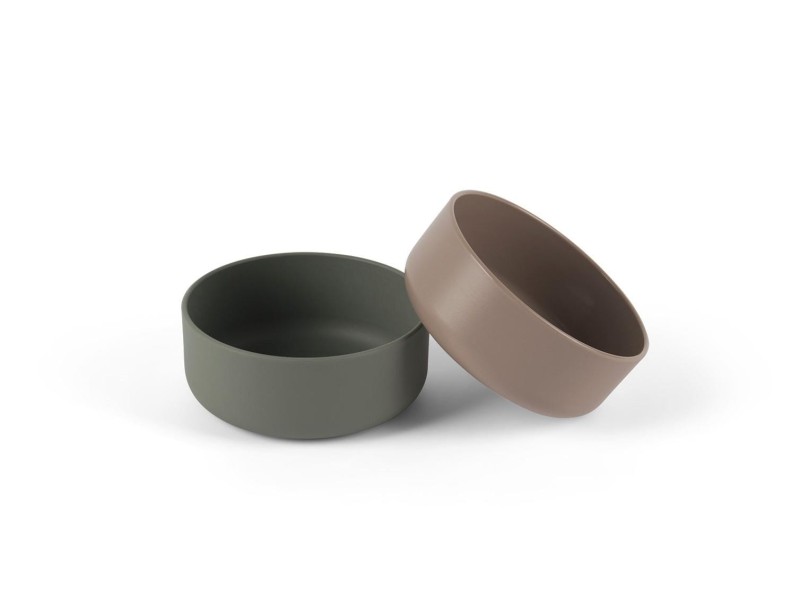 Miska dla dzieci TINY BIObased 2 szt Mocca/Olive Dantoy