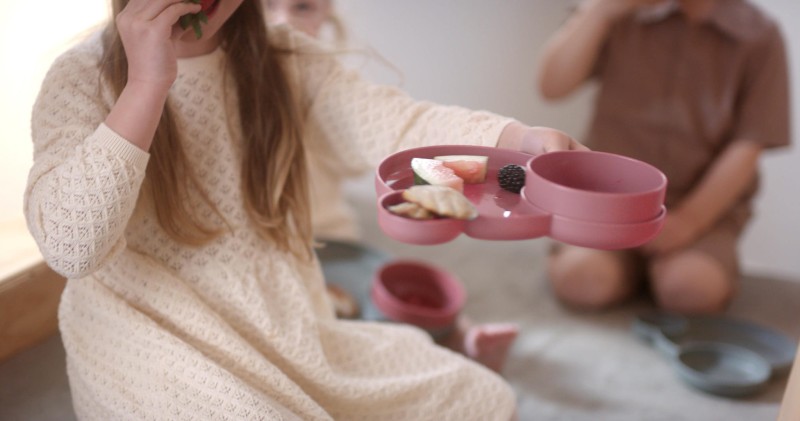 Miska dla dzieci TINY BIObased 2 szt Mocca/Olive Dantoy
