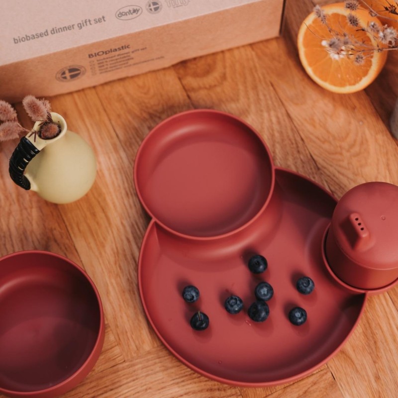 Zestaw naczyń Dinnertime TINY BIObased  Red Dantoy