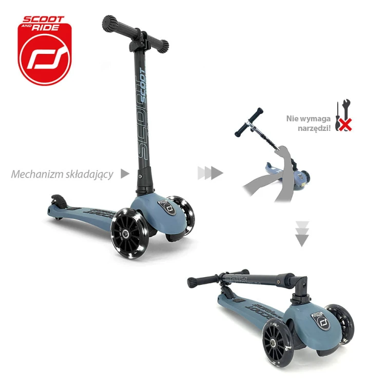 96347-SCOOTANDRIDE-Highwaykick-3-LED-Hulajnoga-składana ze-świecącymi-kółkami-3-Steel-3.jpg