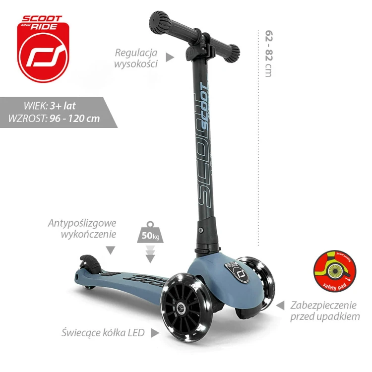 96347-SCOOTANDRIDE-Highwaykick-3-LED-Hulajnoga-składana ze-świecącymi-kółkami-3-Steel-2.jpg
