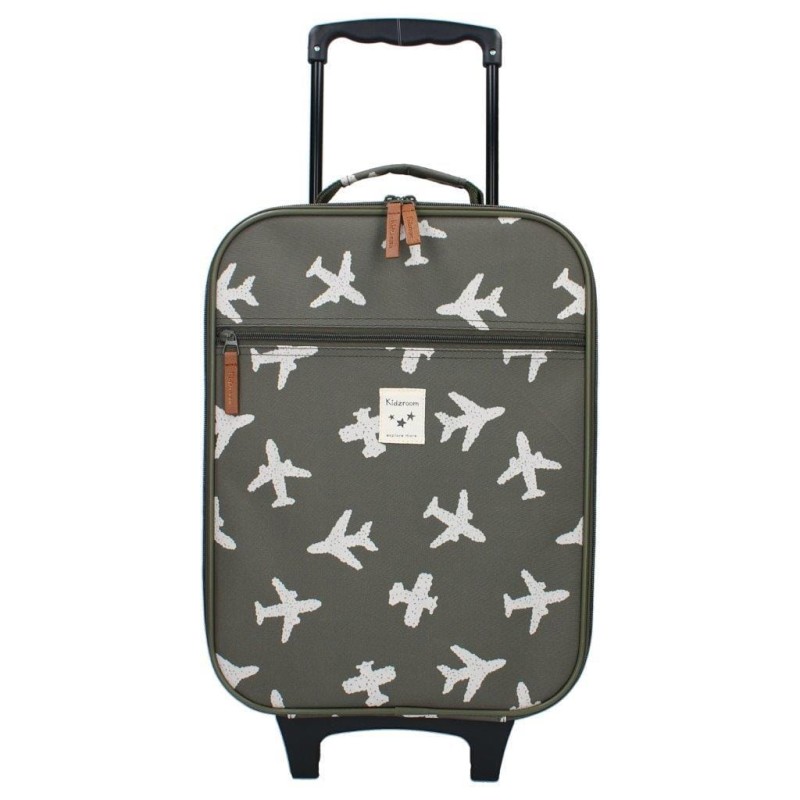 Walizka dziecięca Airplane khaki KIDZROOM