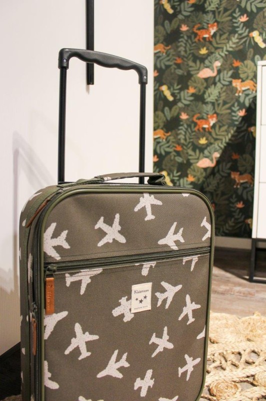 Walizka dziecięca Airplane khaki KIDZROOM