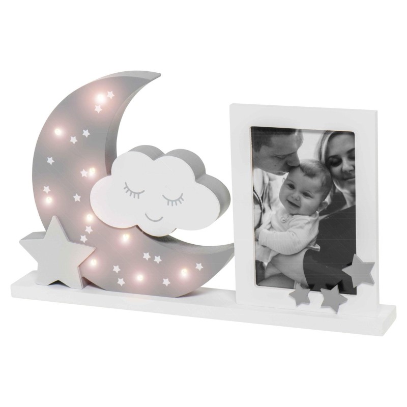 Ramka do zdjęć z lampką LED Moonlight grey DOOKY 