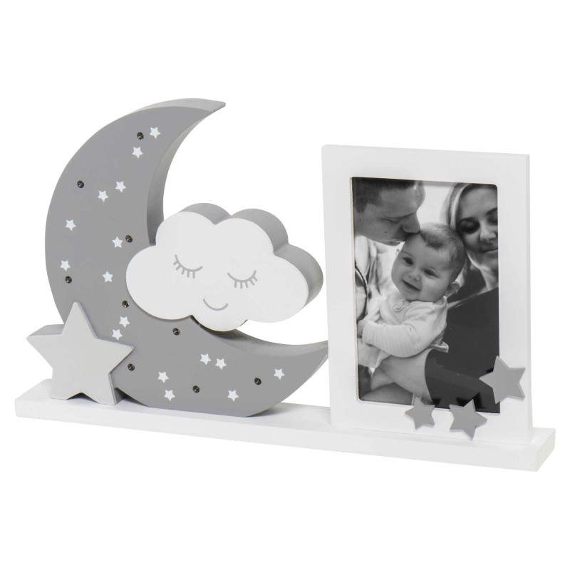 Ramka do zdjęć z lampką LED Moonlight grey DOOKY 