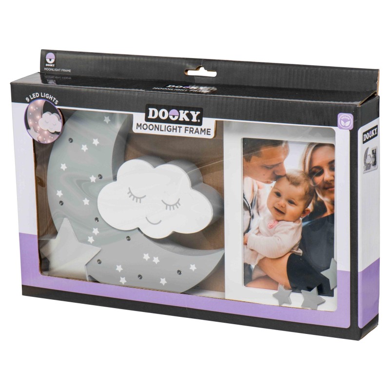 Ramka do zdjęć z lampką LED Moonlight grey DOOKY 