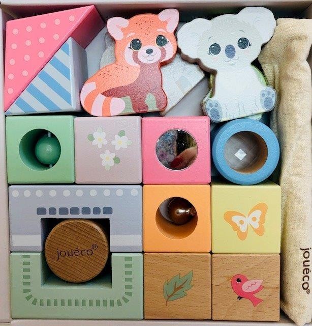 Drewniane klocki Discovery The wildies Family Joueco