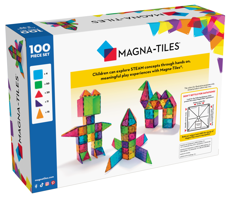 Klocki Magnetyczne Classic 100 el. MAGNA-TILES