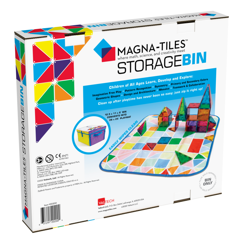 Skrzynia na klocki/Mata interaktywna 2 w 1 MAGNA-TILES