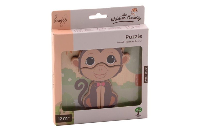 Drewniane puzzle MAŁPKA The Wildies Family Joueco