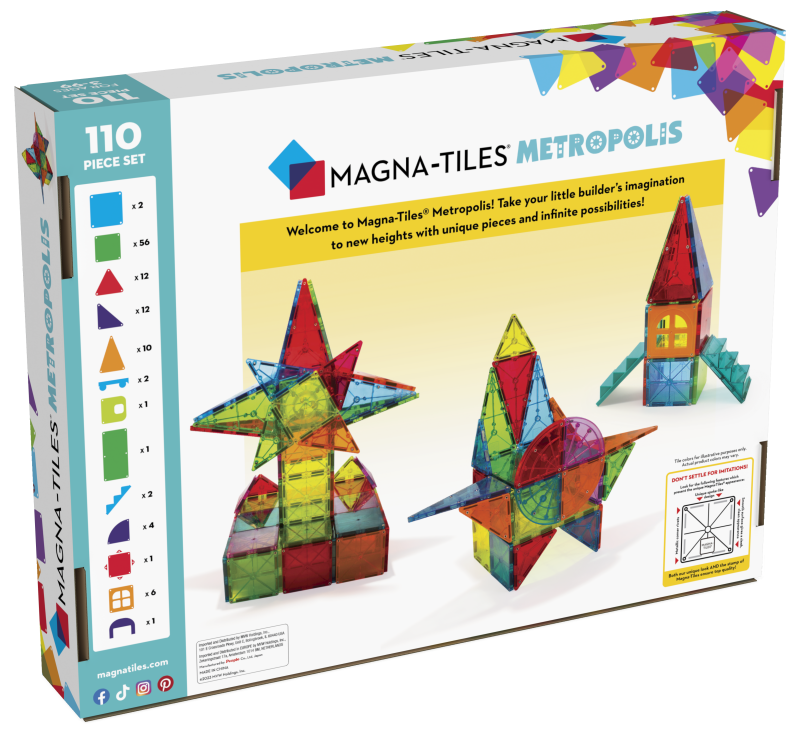 Klocki Magnetyczne Miasto Metropolis 110 el. MAGNA-TILES