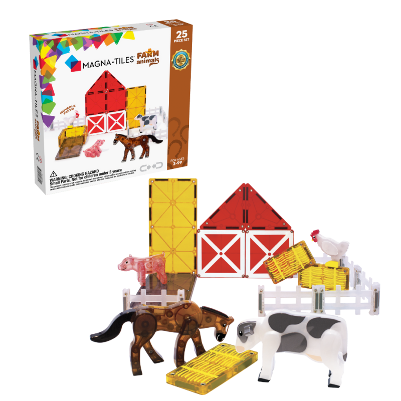 Klocki Magnetyczne Farm Animals 25 el. MAGNA-TILES