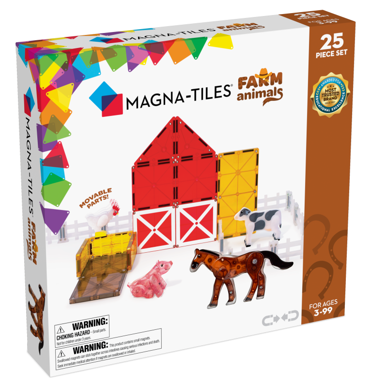 Klocki Magnetyczne Farm Animals 25 el. MAGNA-TILES