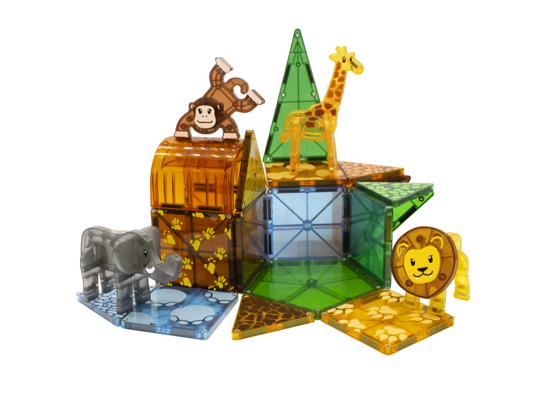 Klocki Magnetyczne Zwierzęta Safari Animals 25 el. MAGNA-TILES