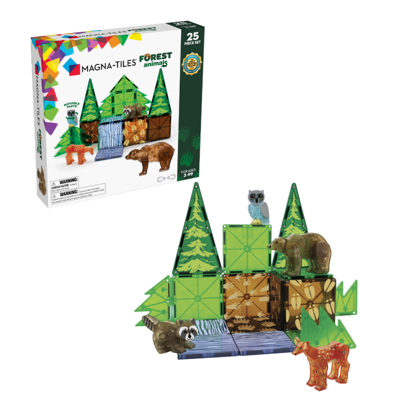 Klocki Magnetyczne Forest Animals 25 el. MAGNA-TILES