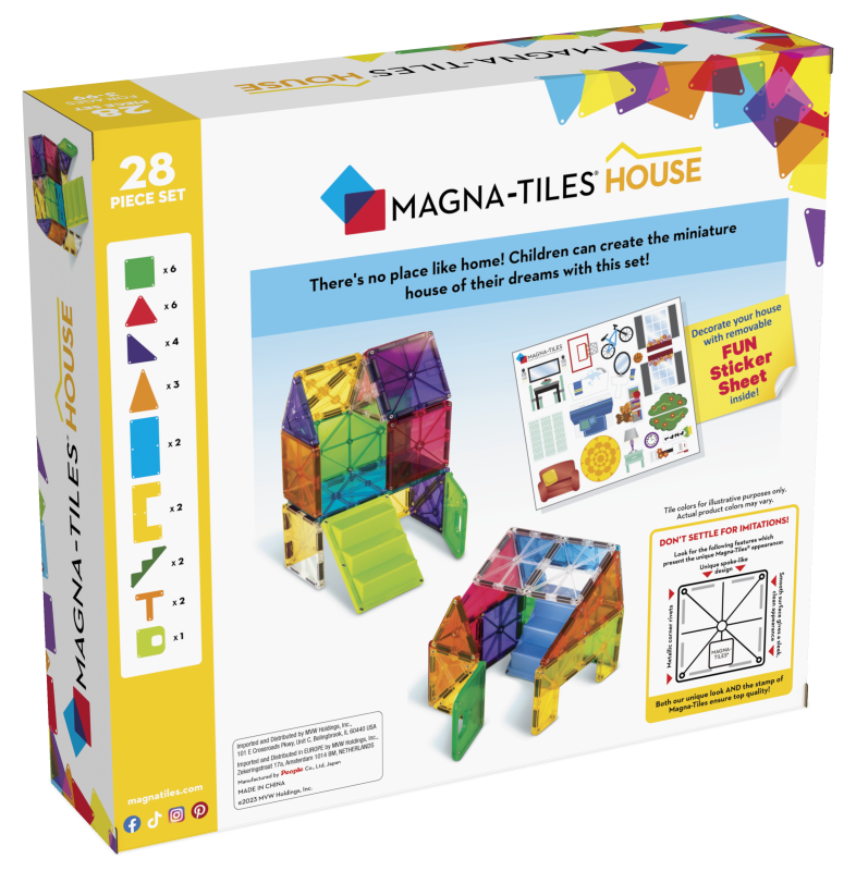 Klocki Magnetyczne Domek House 28 el. MAGNA-TILES