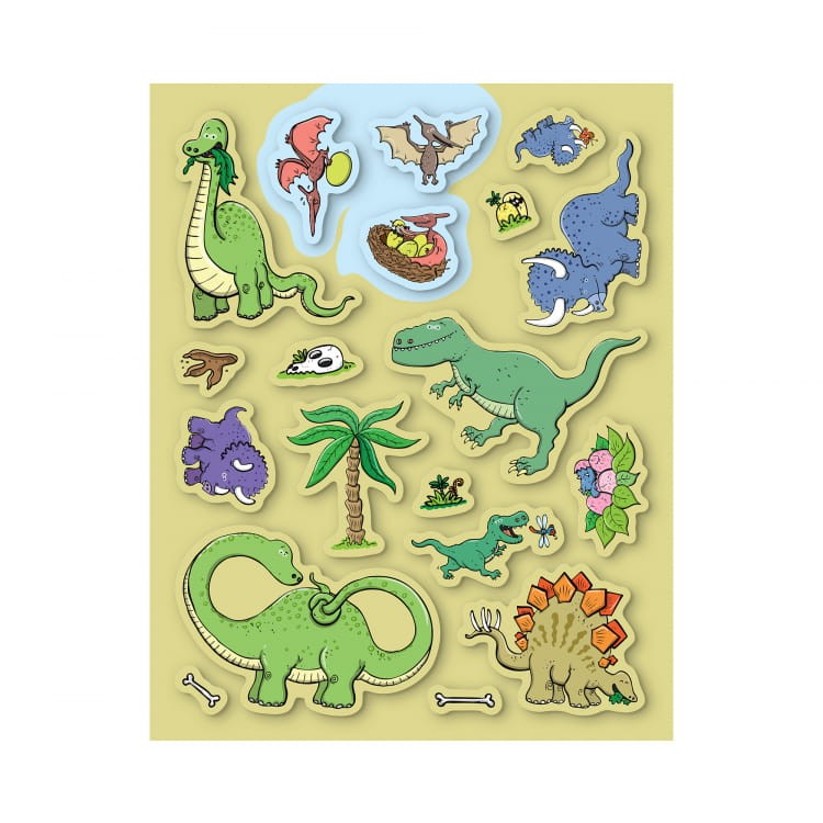 Czytaj z Albikiem Zeszyt z naklejkami Dinozaury 3+