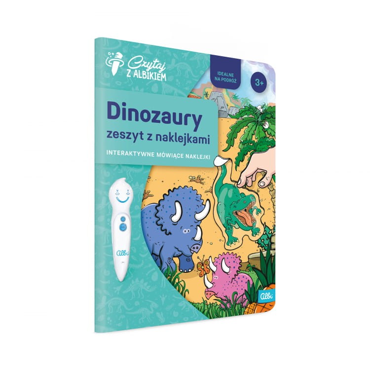 Czytaj z Albikiem Zeszyt z naklejkami Dinozaury 3+