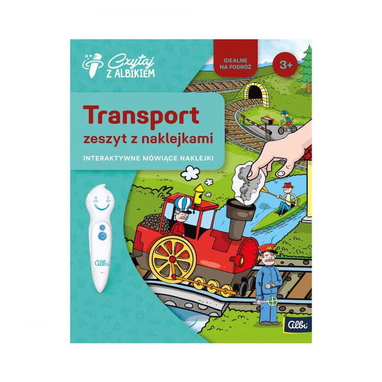 Czytaj z Albikiem Zeszyt z naklejkami Transport 3+