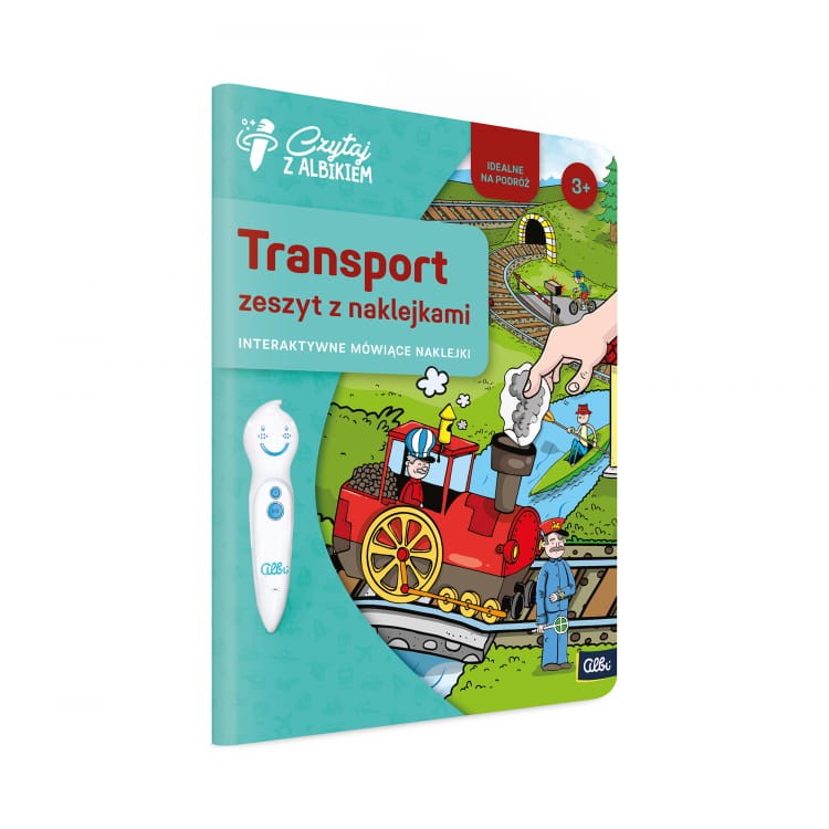 Czytaj z Albikiem Zeszyt z naklejkami Transport 3+