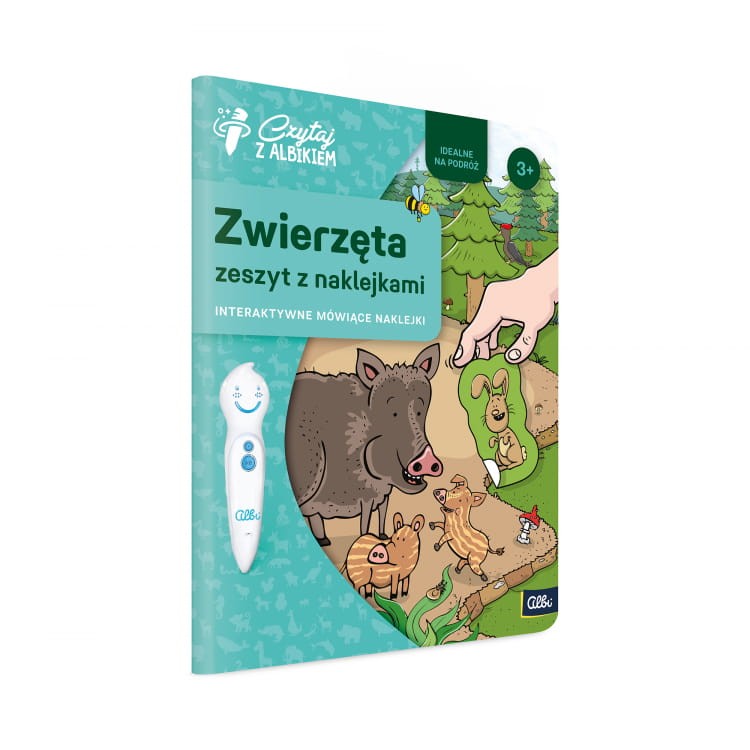 Czytaj z Albikiem Zeszyt z naklejkami Zwierzęta 3+