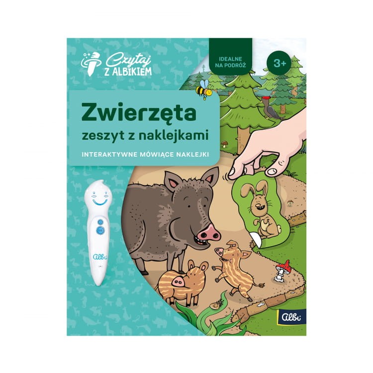 Czytaj z Albikiem Zeszyt z naklejkami Zwierzęta 3+