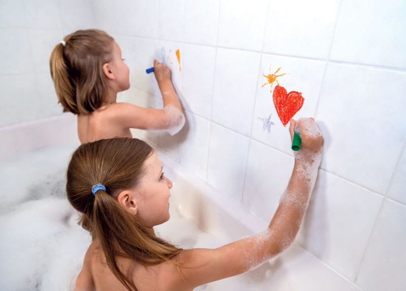Kredki do kąpieli 6 kolorów z gąbką 3+ Janod