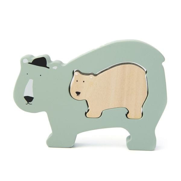 Miś Polarny Drewniane Puzzle Trixie Baby