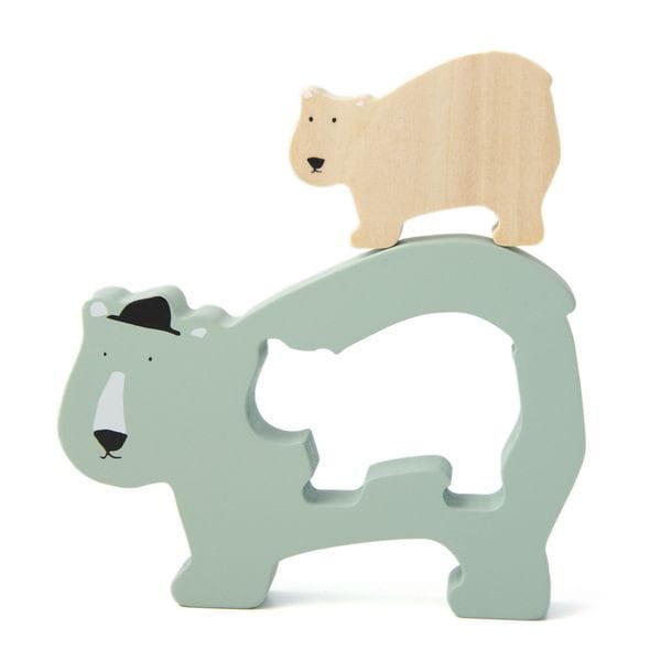 Miś Polarny Drewniane Puzzle Trixie Baby