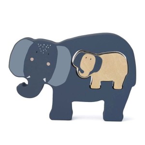 Słoń Drewniane Puzzle Trixie Baby
