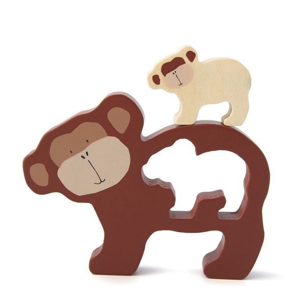 Małpka Drewniane Puzzle Trixie Baby