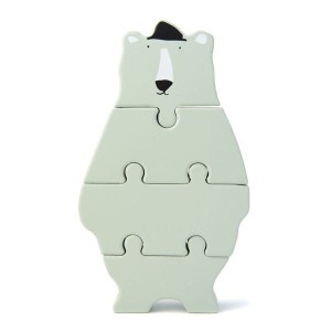 Miś Polarny Drewniane Puzzle Trixie Baby