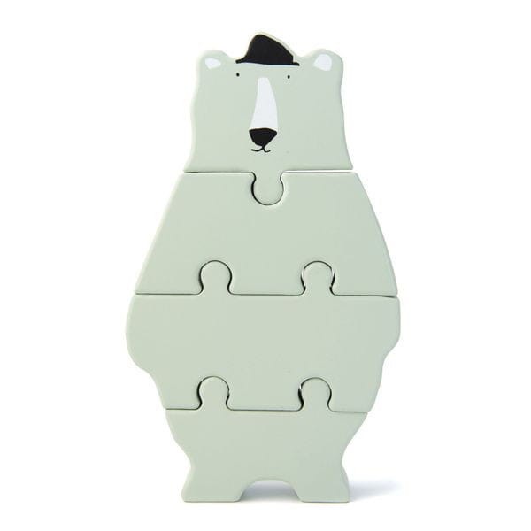 Miś Polarny Drewniane Puzzle Trixie Baby