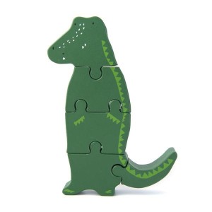 Krokodyl Drewniane Puzzle Trixie Baby