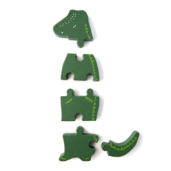Krokodyl Drewniane Puzzle Trixie Baby
